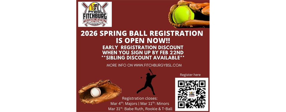 2026 Spring Registration is NOW Open!!
